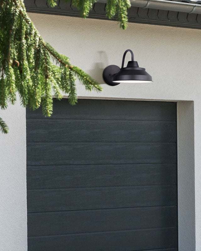 Canarm Matte Black LED Barn Light - 10.625" x 9" x 16.5"