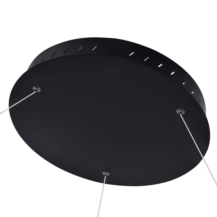 VONN Tania 51" VMC34912BL Modern Circular LED Chandelier in Black