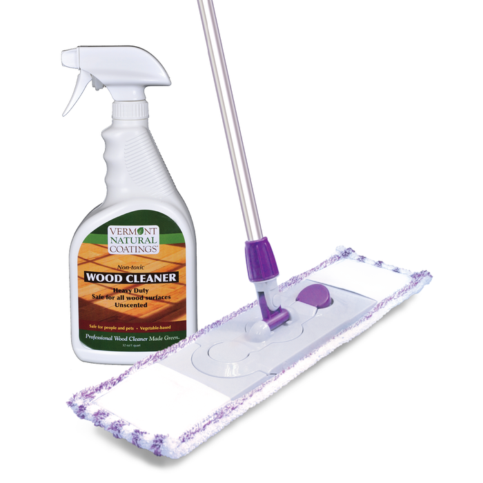 Vermont Natural Coatings Non-Toxic Wood Cleaner With Microfiber Floor Mop Kit