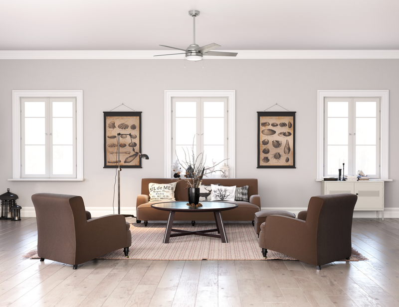 Hunter Hardwick 52-inch Matte Black Ceiling Fan with LED Lights