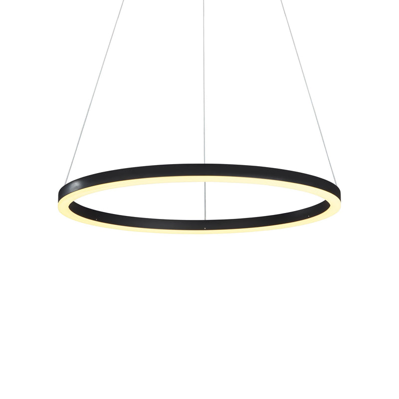 VONN Tania 24" VMC31640BL Modern Circular LED Chandelier with Adjustable Suspension in Black