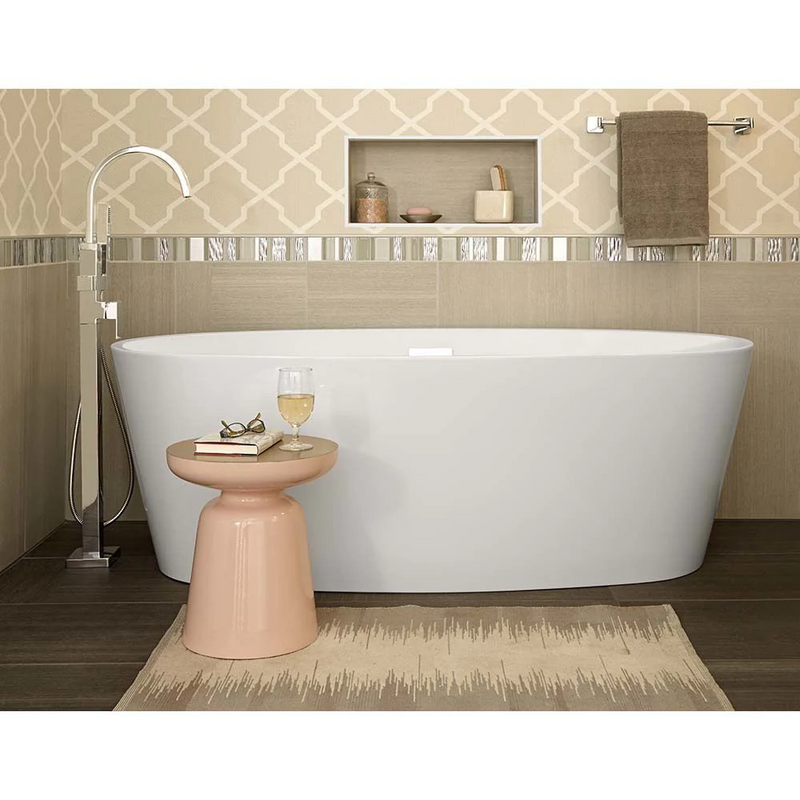 American Standard Coastal - Serin 68 x 31-Inch Freestanding Bathtub Center Drain With Integrated