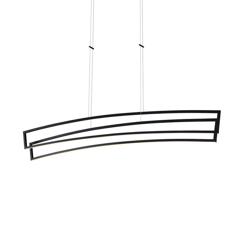 VONN Sirius 46" VMC33440BL Integrated LED Linear Chandelier in Black