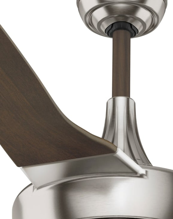Casablanca Perseus Outdoor 64 inch Ceiling Fan with LED Light - Brushed Nickel/Walnut