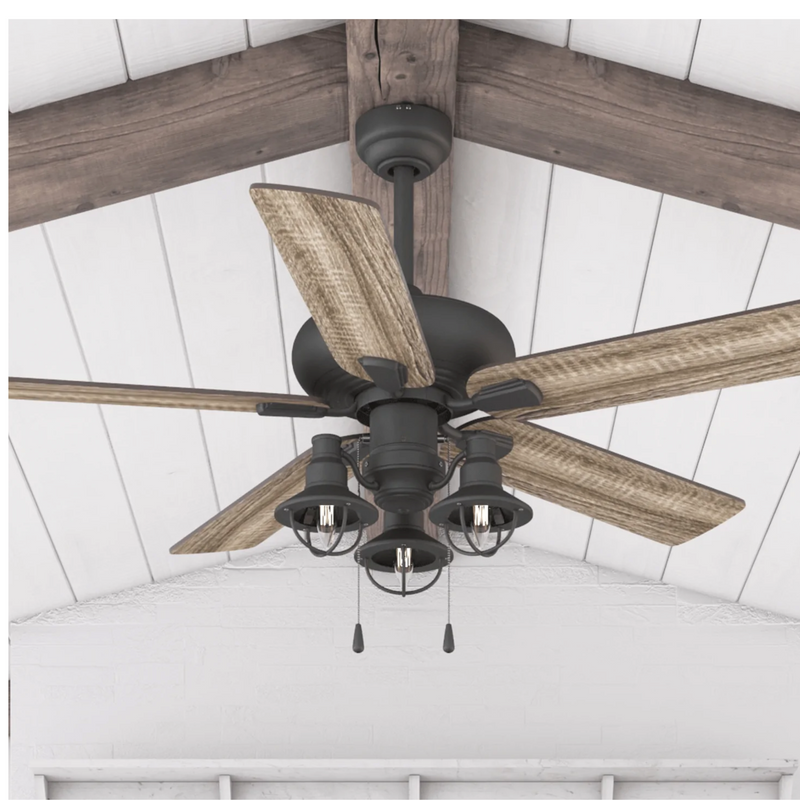 Prominence Home 52" Piercy Bronze Pull Chain Ceiling Fan