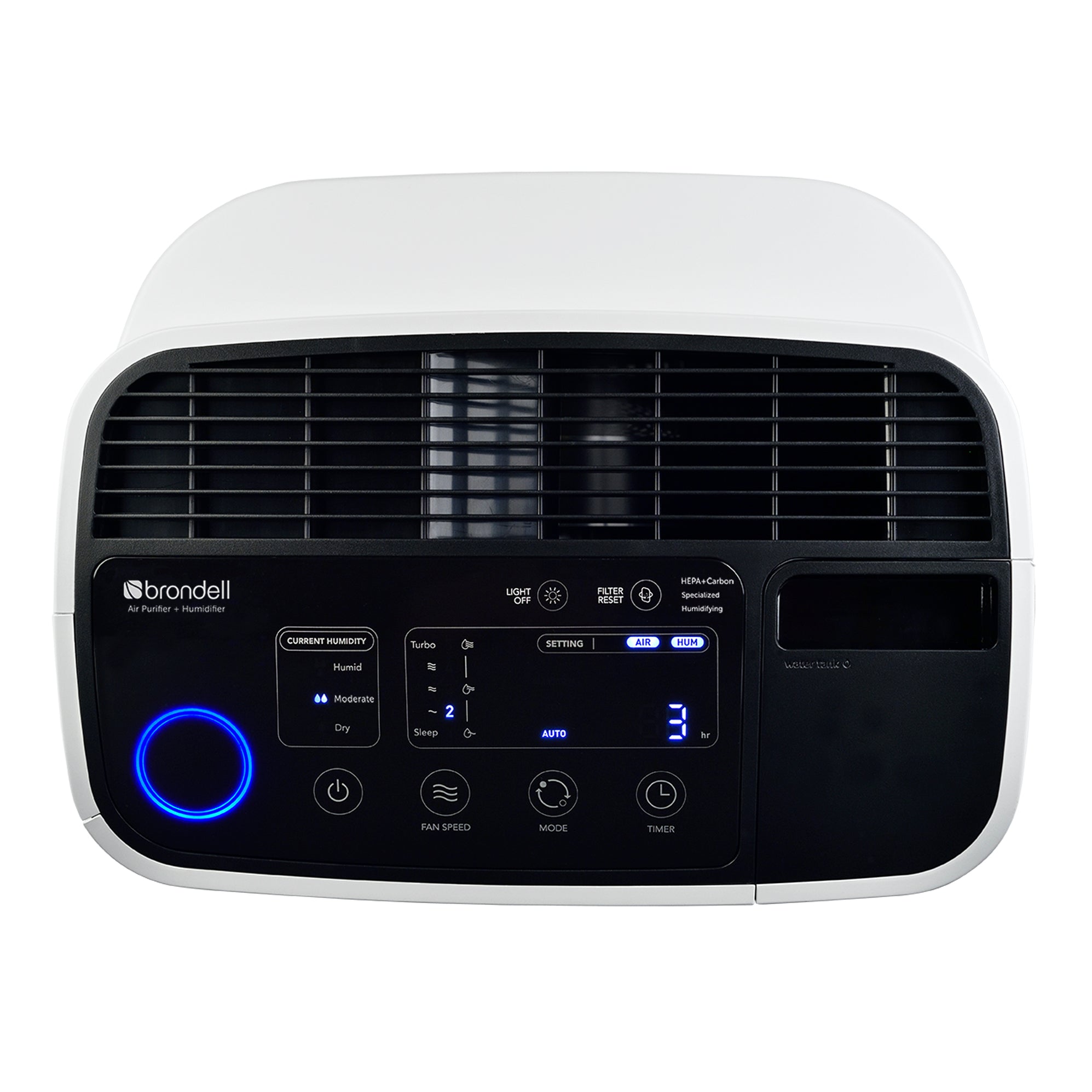 Brondell O2+ Revive TrueHEPA Air Purifier + Humidifier, White — Rise