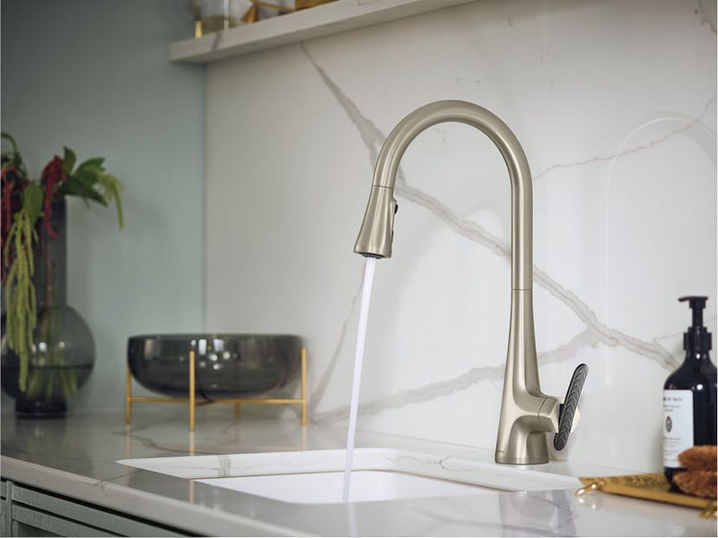 Moen Sinema Spot Resist Stainless One-Handle High Arc Pull-Down Kitchen Faucet