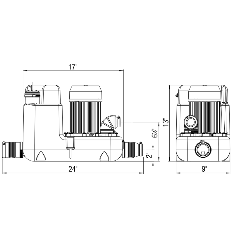 Saniflo 018 Sanicom 1 Heavy-Duty Drain Pump