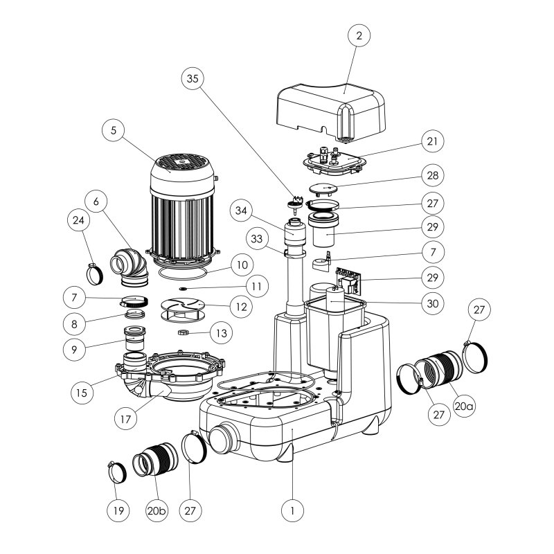 Saniflo 018 Sanicom 1 Heavy-Duty Drain Pump