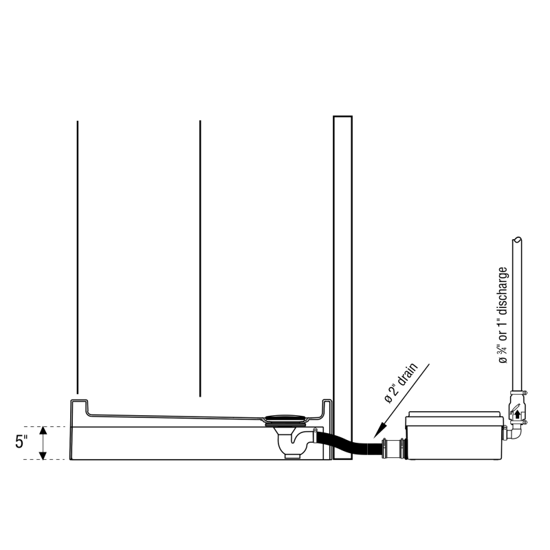 Saniflo 010 Sanishower Drain Pump