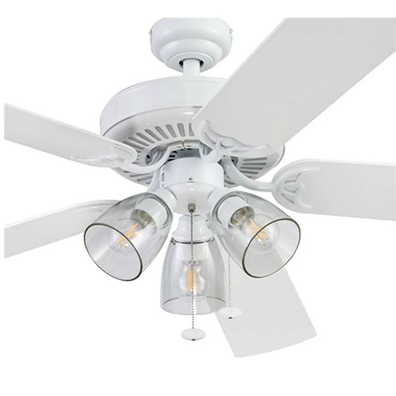 Prominence Home 52" Saybrook White Pull Chain Ceiling Fan