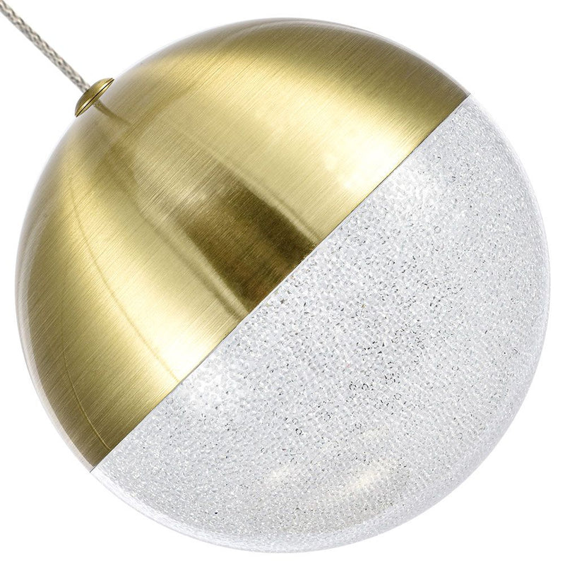 VONN Ravello 5-Light VAC3285BRS Integrated LED Chandelier with Globe Shades in Brass