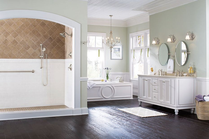 Moen Wynford Brushed Nickel Two-Handle High Arc Bathroom Faucet