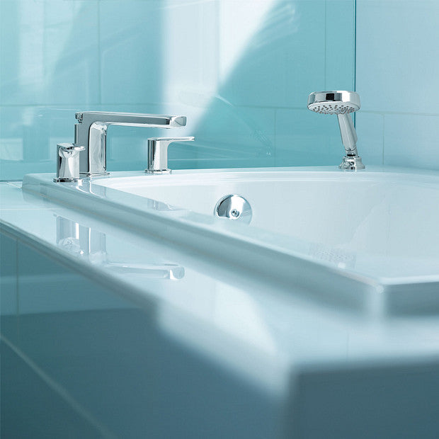 Moen Rizon Chrome Two-Handle Low Arc Roman Tub Faucet