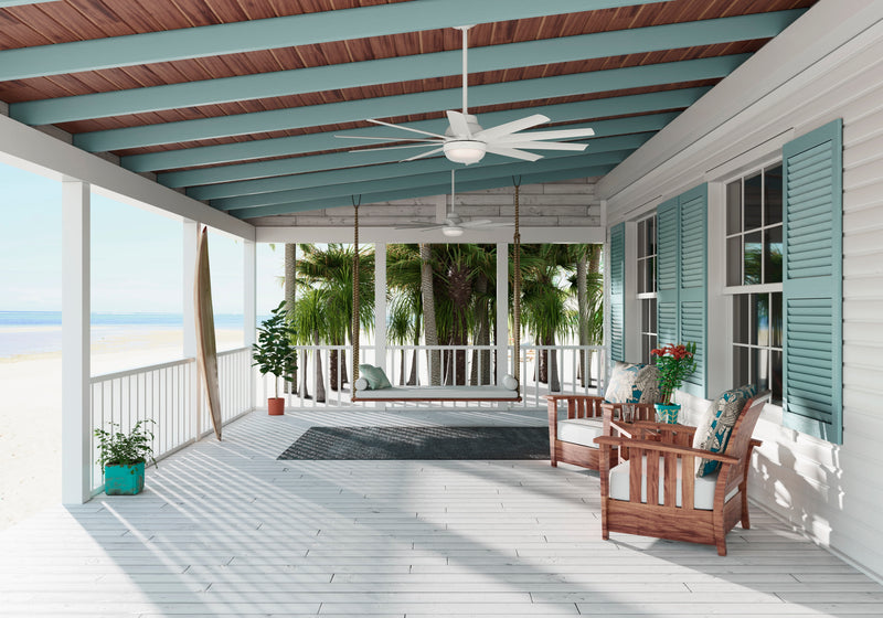 Hunter Overton 60-inch Outdoor Ceiling Fan in White