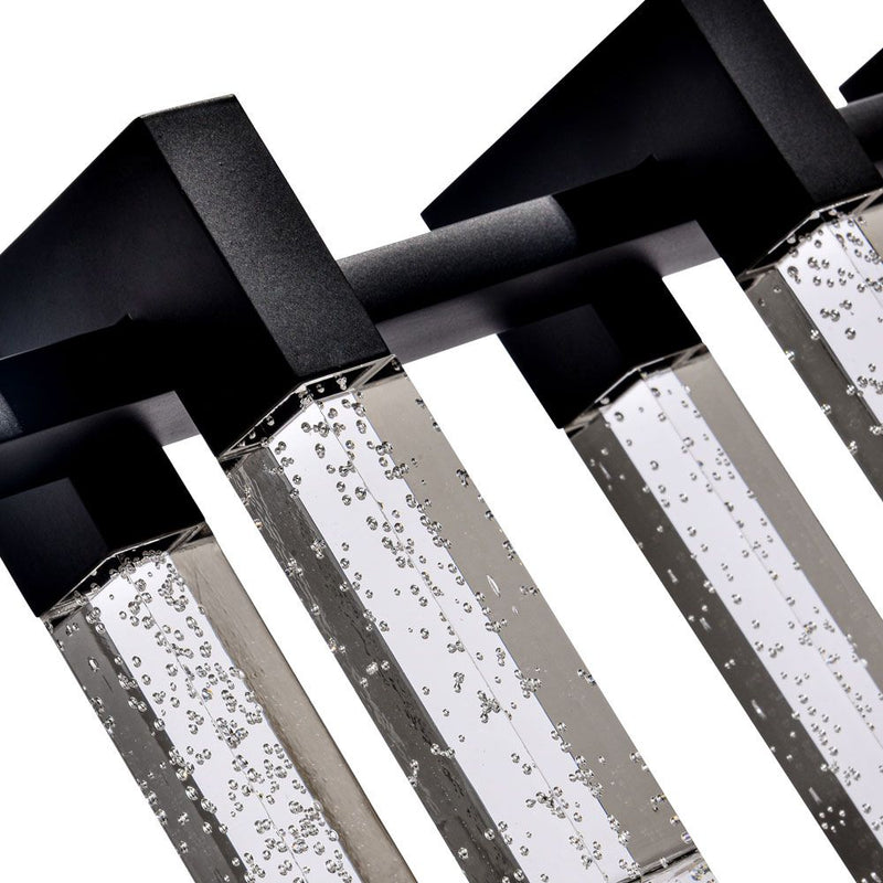 VONN Sorrento 40" VAC3137BL Integrated LED Linear Chandelier with 7 Shades in Black