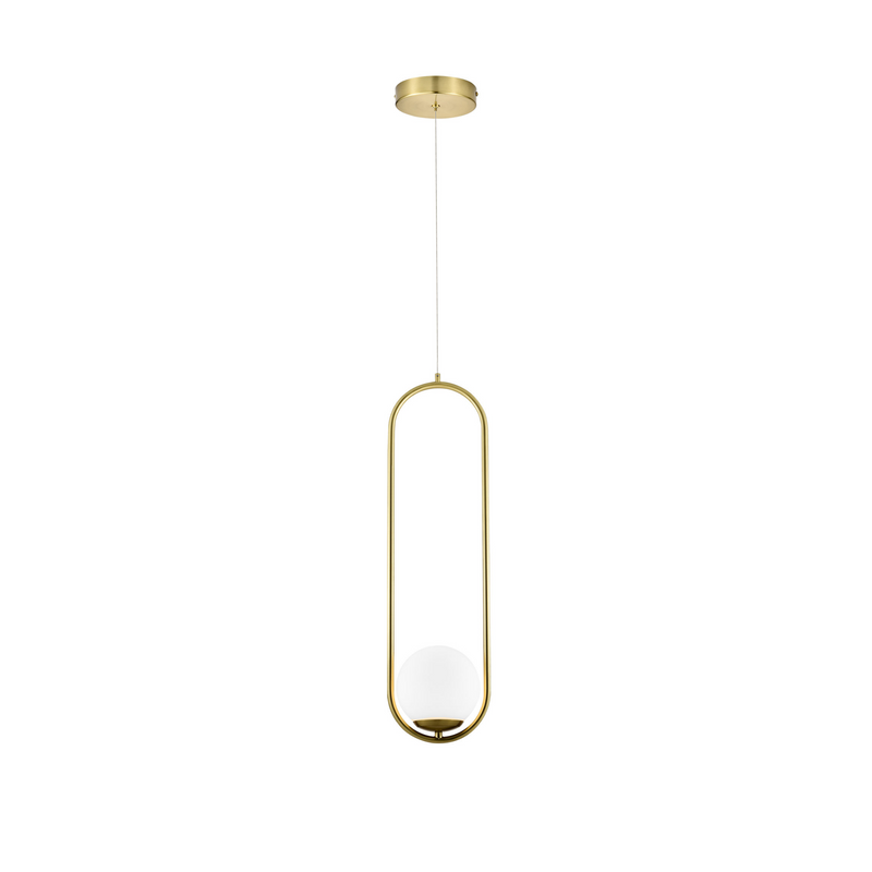 VONN Capri 7" VCP2105AB Integrated LED Pendant Light in Antique Brass