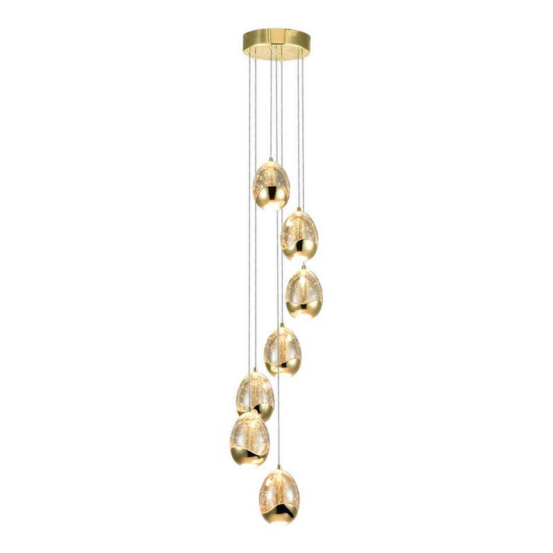 VONN Venezia 7-Light VAC3207GL Integrated LED Chandelier in Gold