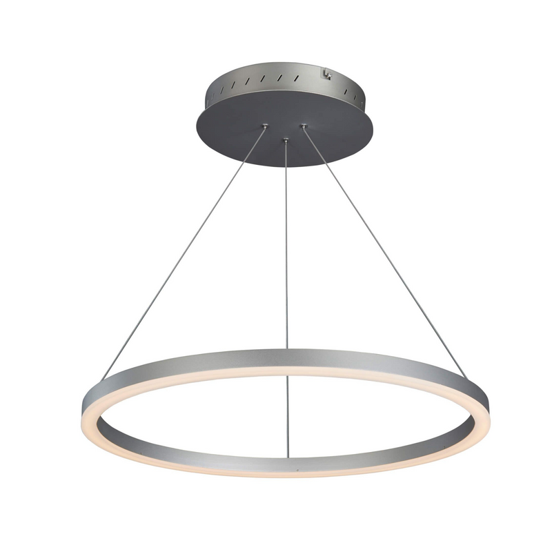 VONN Tania 24" VMC31640AL Modern Circular LED Chandelier with Adjustable Suspension in Silver