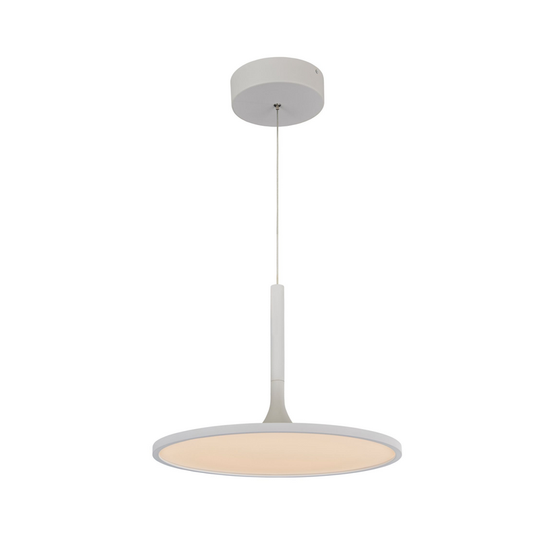 VONN Salm 17" VMC31810SW Modern Disc LED Chandelier in White