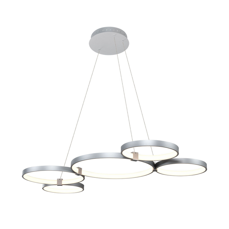 VONN Capella 50" VMC32410AL Multi-Ring LED Chandelier in Silver