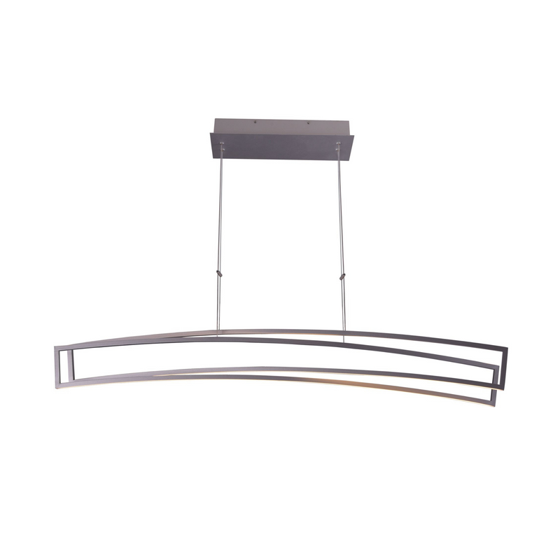 VONN Sirius 46" VMC33440AL Integrated LED Linear Chandelier in Silver