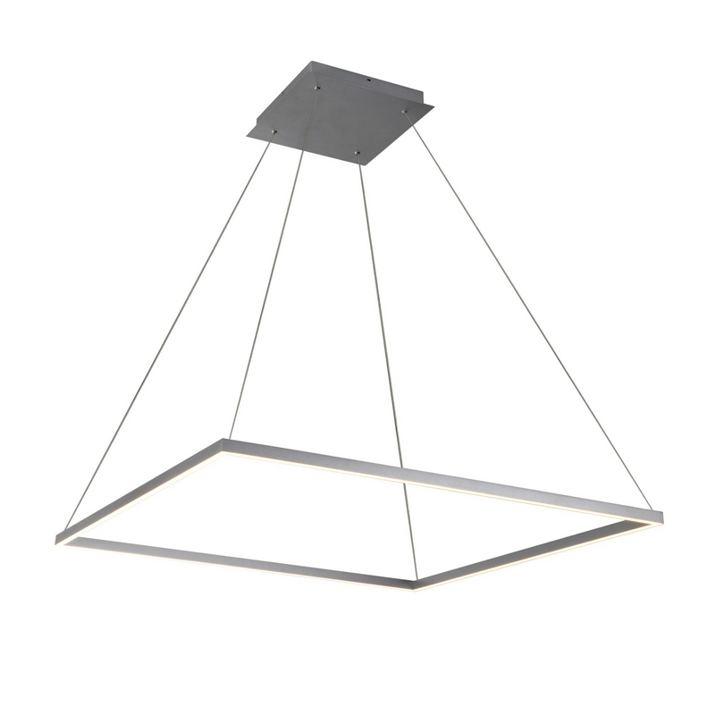 VONN Atria 39" VMC35511AL Modern Square LED Chandelier in Silver