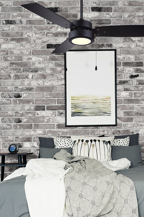 Canarm Wallis 42" Matte Black LED Ceiling Fan