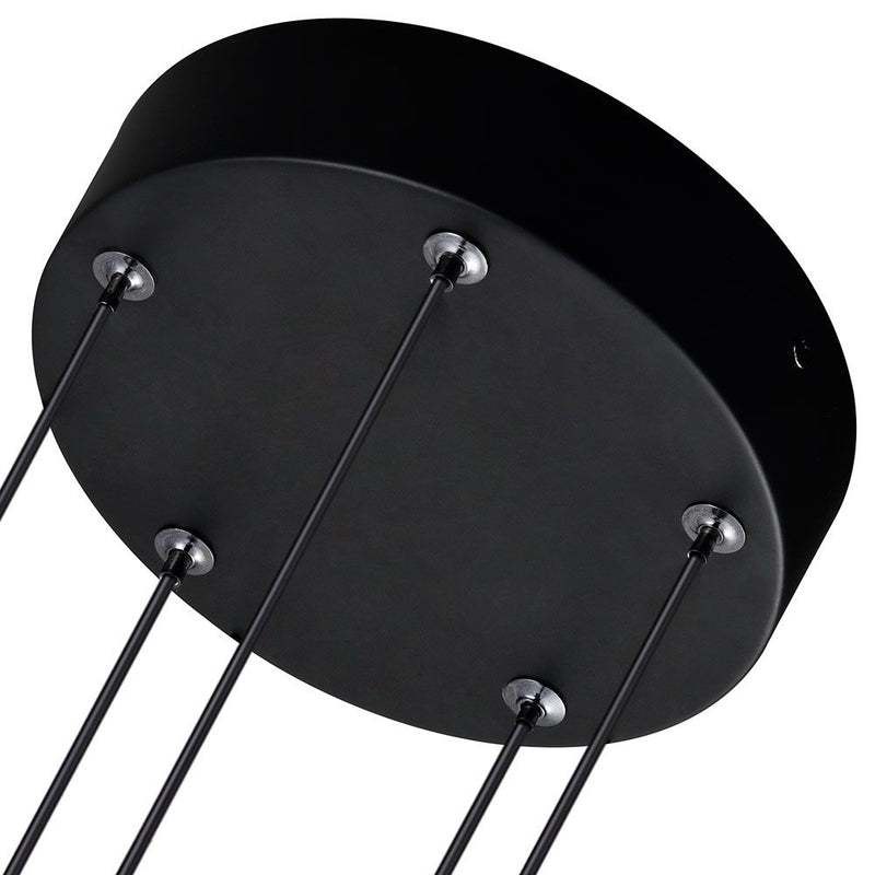 VONN Ravello 5-Light VAC3285BL Integrated LED Chandelier with Globe Shades in Black