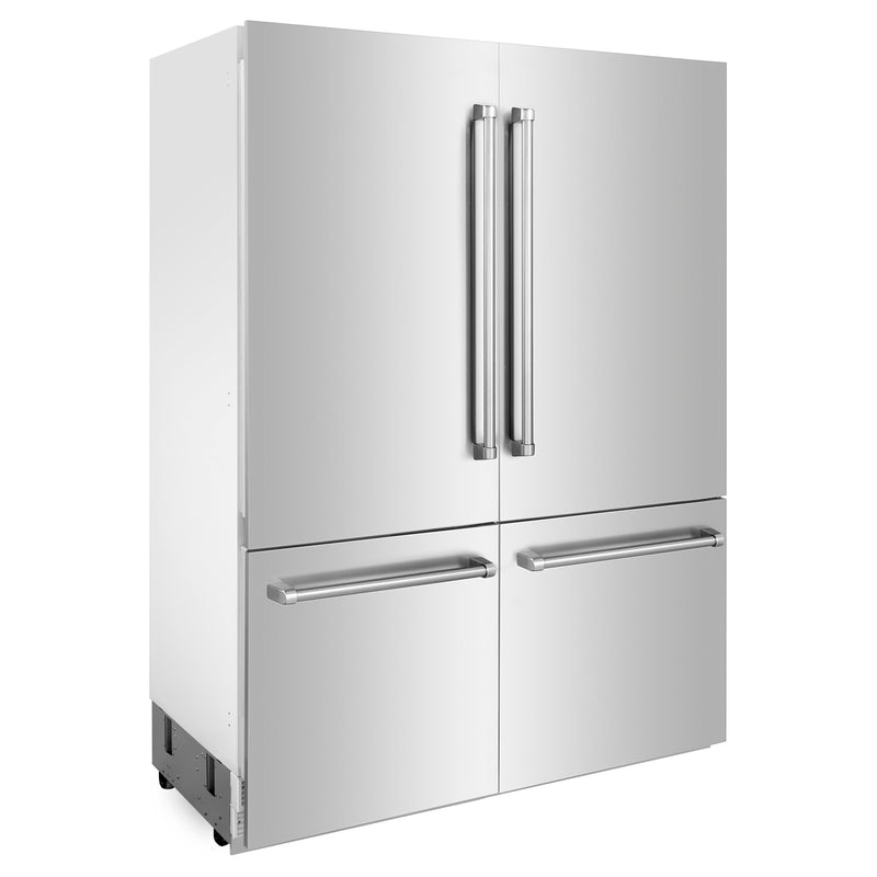 ZLINE 60" Autograph Edition ft. Built-in 4-Door French Door Stainless Steel Refrigerator