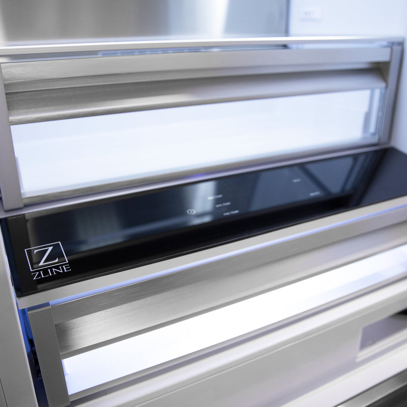 ZLINE 60" Built-In 4-Door French Door Refrigerator with Internal Water and Ice Dispenser in Stainless Steel