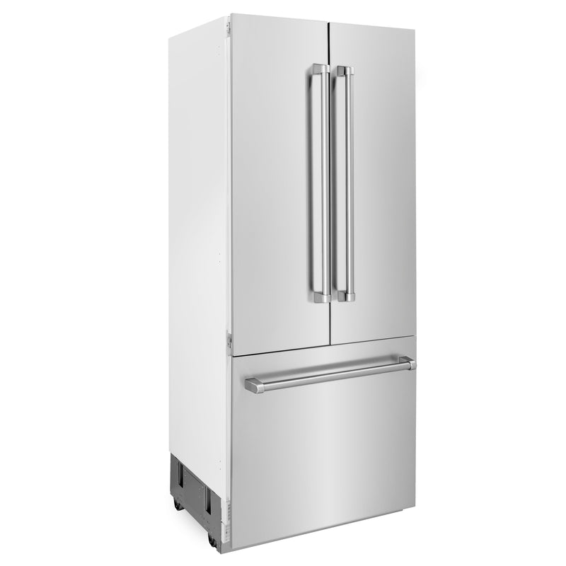 ZLINE 36" Built-In 3-Door French Door Refrigerator with Internal Water and Ice Dispenser in Stainless Steel