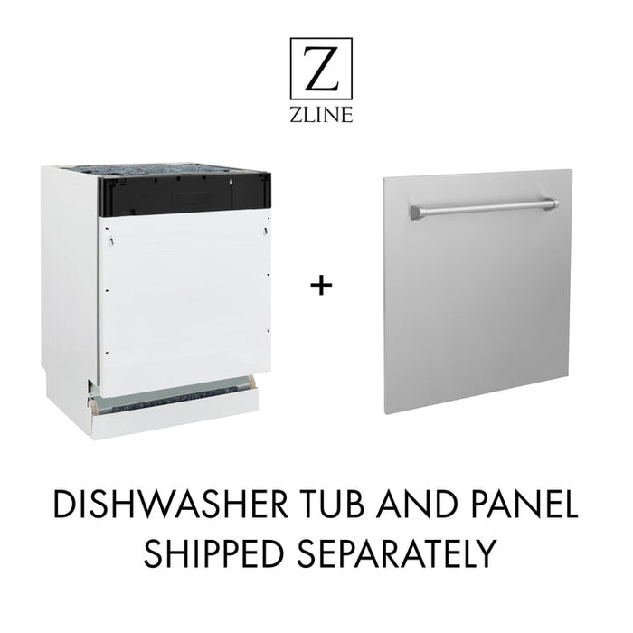ZLINE Autograph Edition 18” Compact 3rd Rack Top Control Dishwasher in DuraSnow Stainless Steel 51dBa