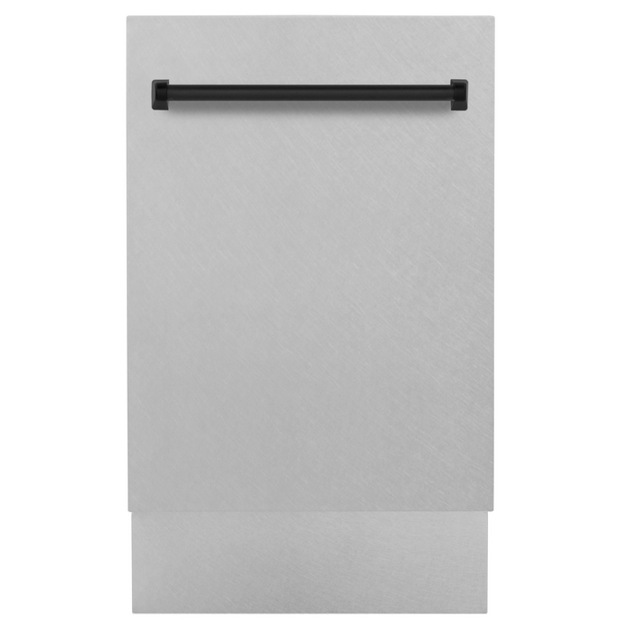 ZLINE Autograph Edition 18” Compact 3rd Rack Top Control Dishwasher in DuraSnow Stainless Steel 51dBa