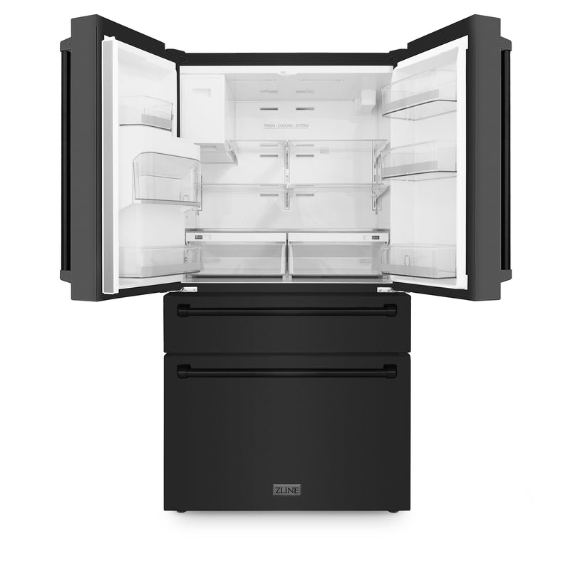 ZLINE 36" 21.6 cu. ft French Door Refrigerator with Water and Ice Dispenser - (RFM-W-36)