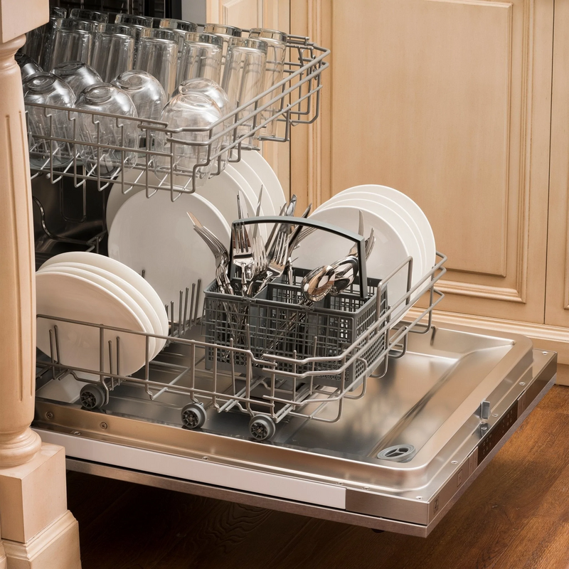 ZLINE 24 in. Top Control Dishwasher with Stainless Steel Tub and Modern Style Handle