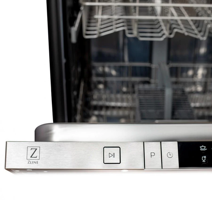 ZLINE 24 in. Top Control Dishwasher with Stainless Steel Tub and Traditional Style Handle