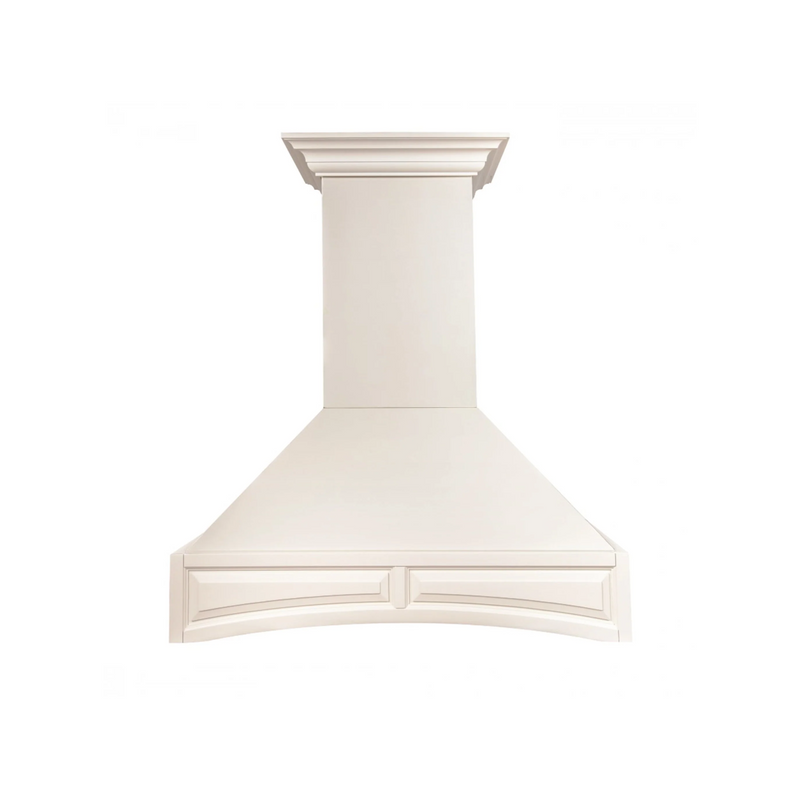 ZLINE Wooden Wall Mount Range Hood in White - Includes Motor