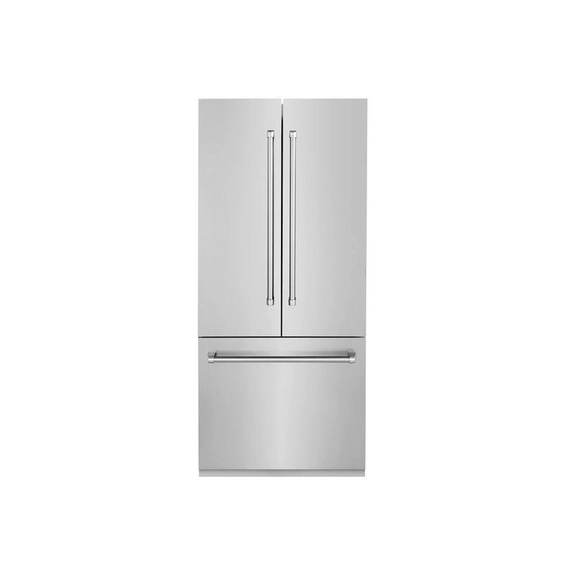 ZLINE 36" Built-In 3-Door French Door Refrigerator with Internal Water and Ice Dispenser in Stainless Steel