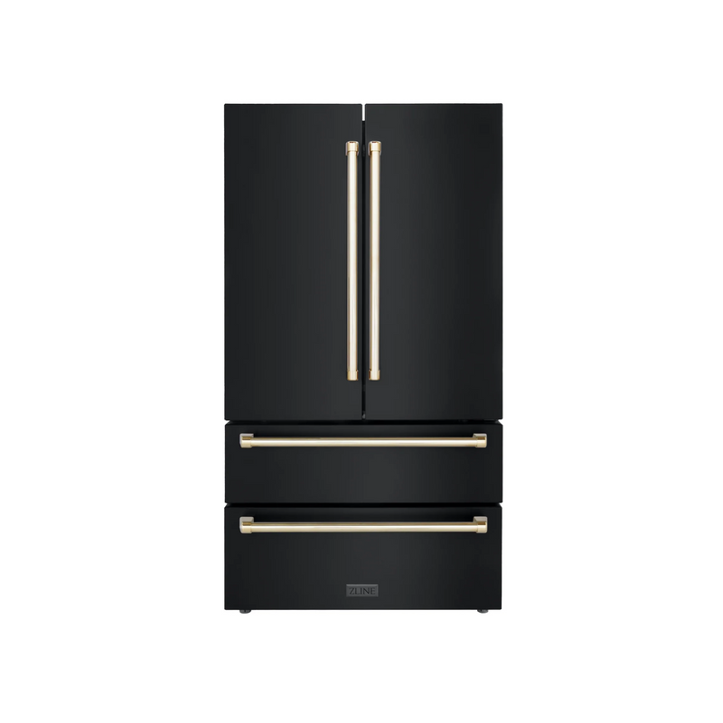 ZLINE 36" Autograph Edition 22.5 cu. ft French Door Refrigerator with Ice Maker - Stainless Steel