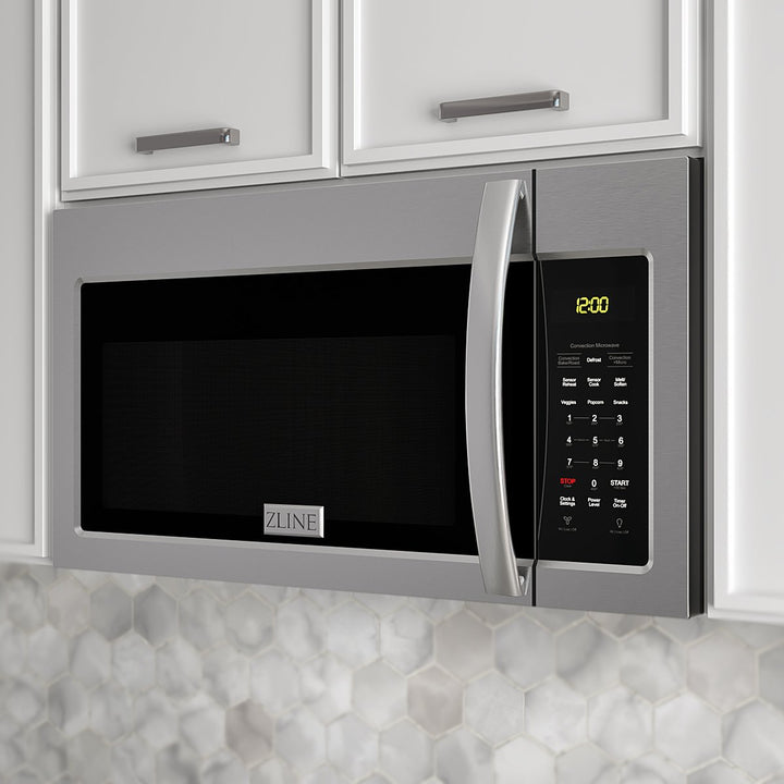 ZLINE Over the Range Convection Microwave Oven with Modern Handle and Sensor Cooking