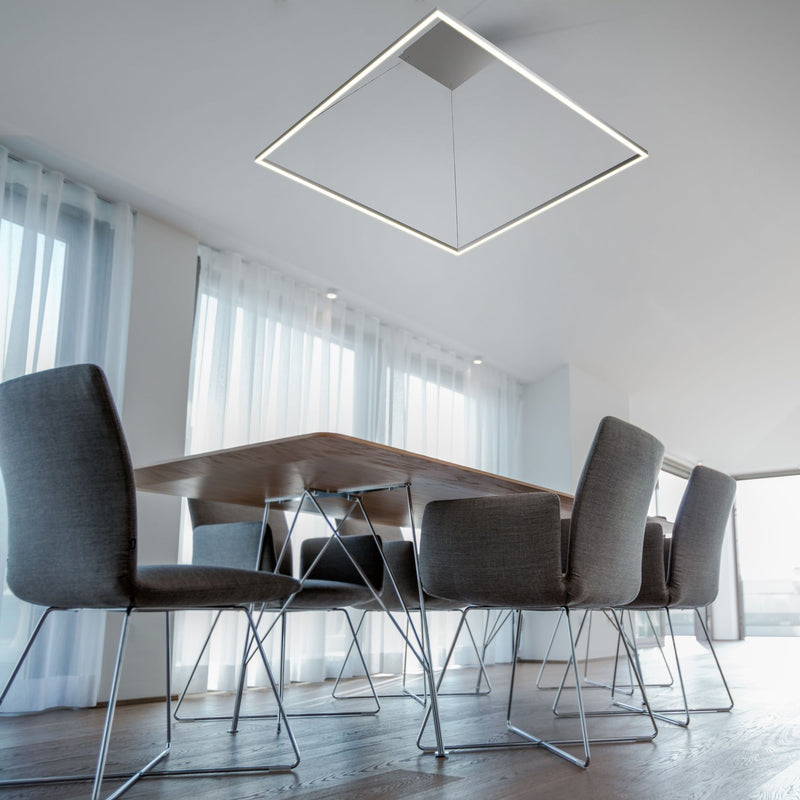 VONN Atria 51" VMC35512AL Modern Square LED Chandelier in Silver